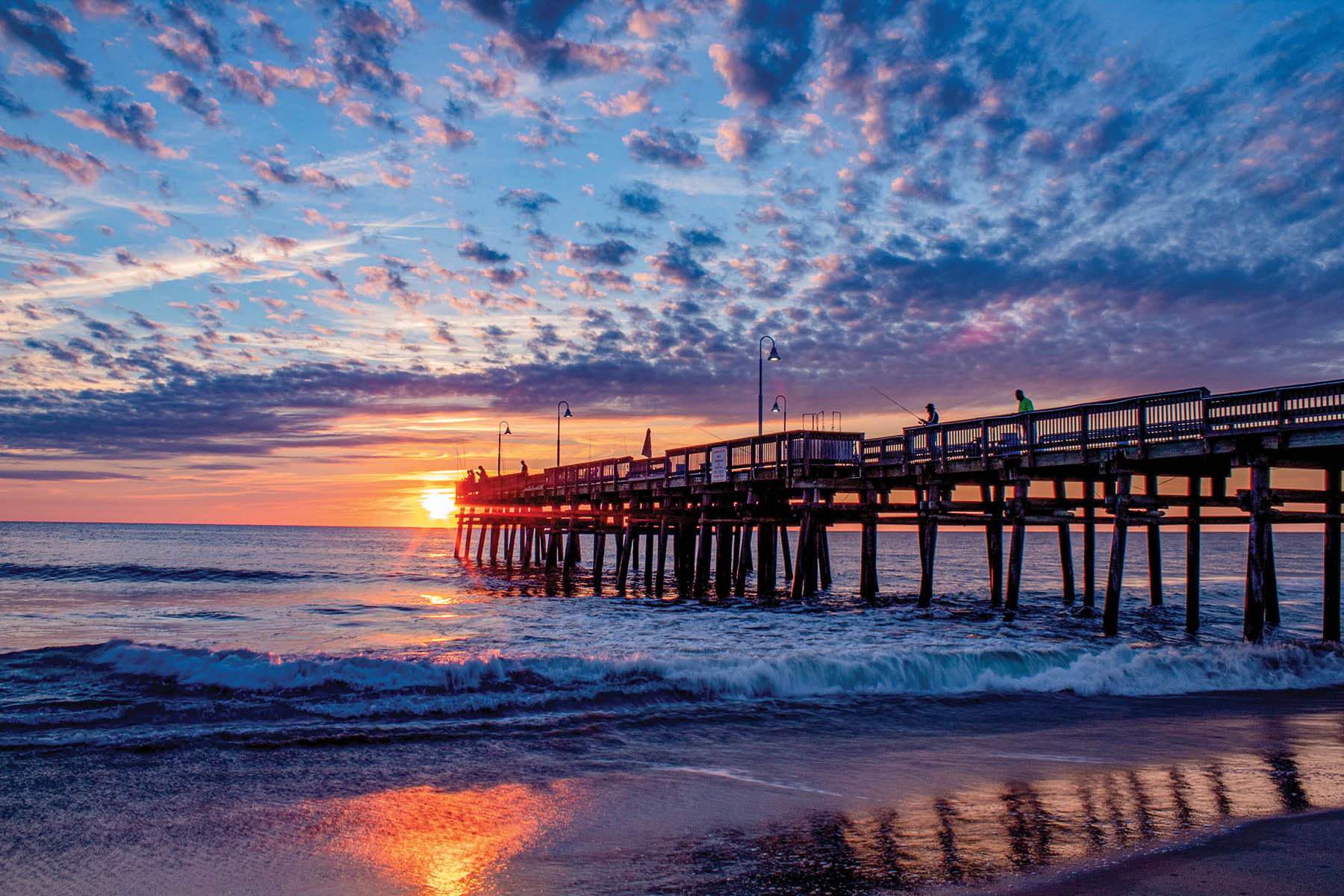 Sunrise at the Sandbridge pier