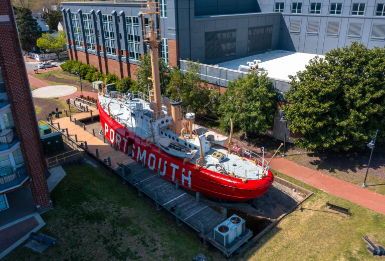 Aerial view of the Lightship Portsmouth Museum